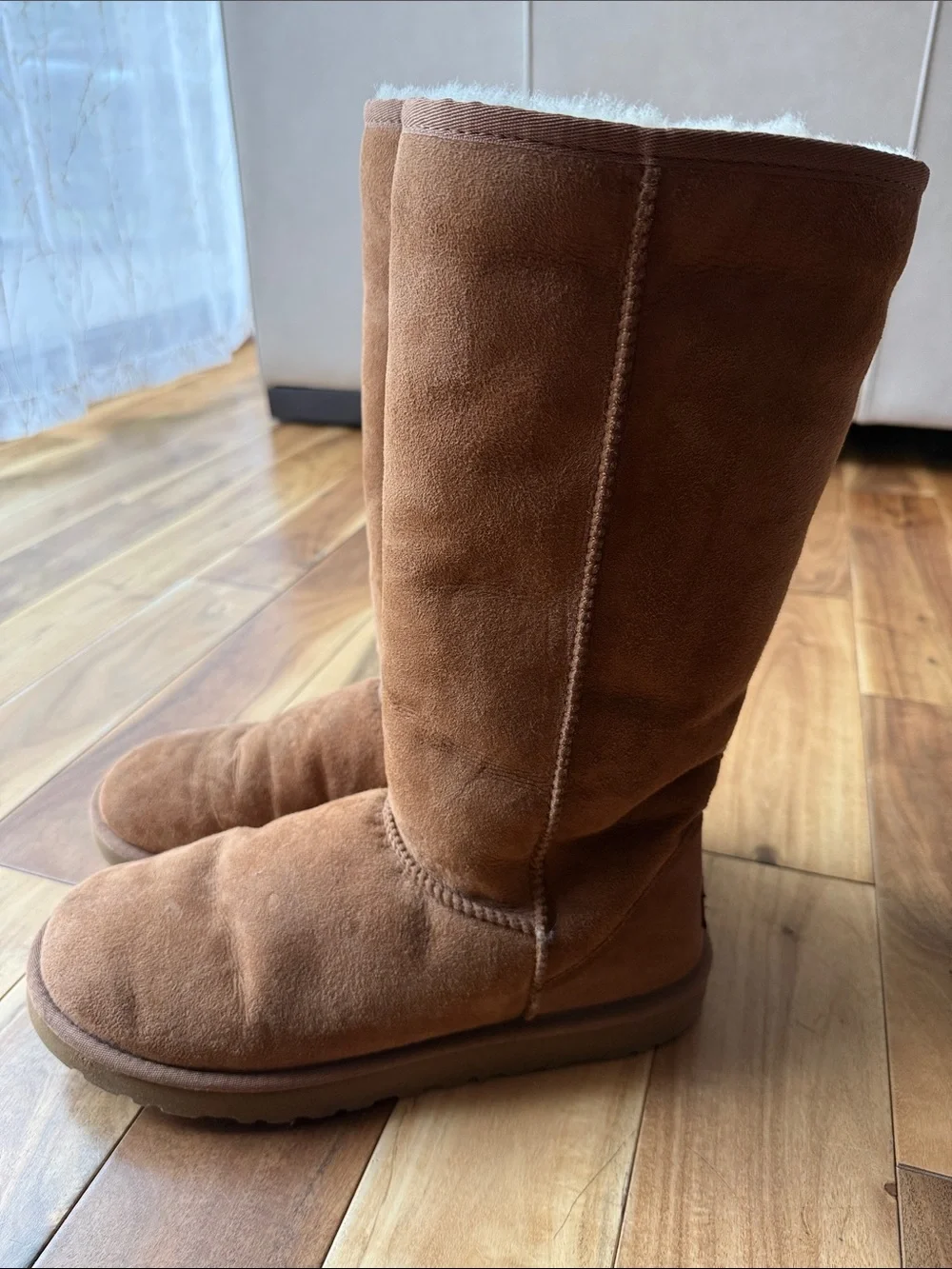 UGG Tall Suede Winter Boots in Chestnut Brown